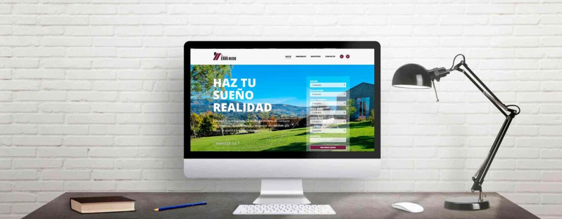 Página web corporativa para Inmobiliaria Erribide en Bizkaia