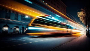 luces ciudad borrosas que apresu