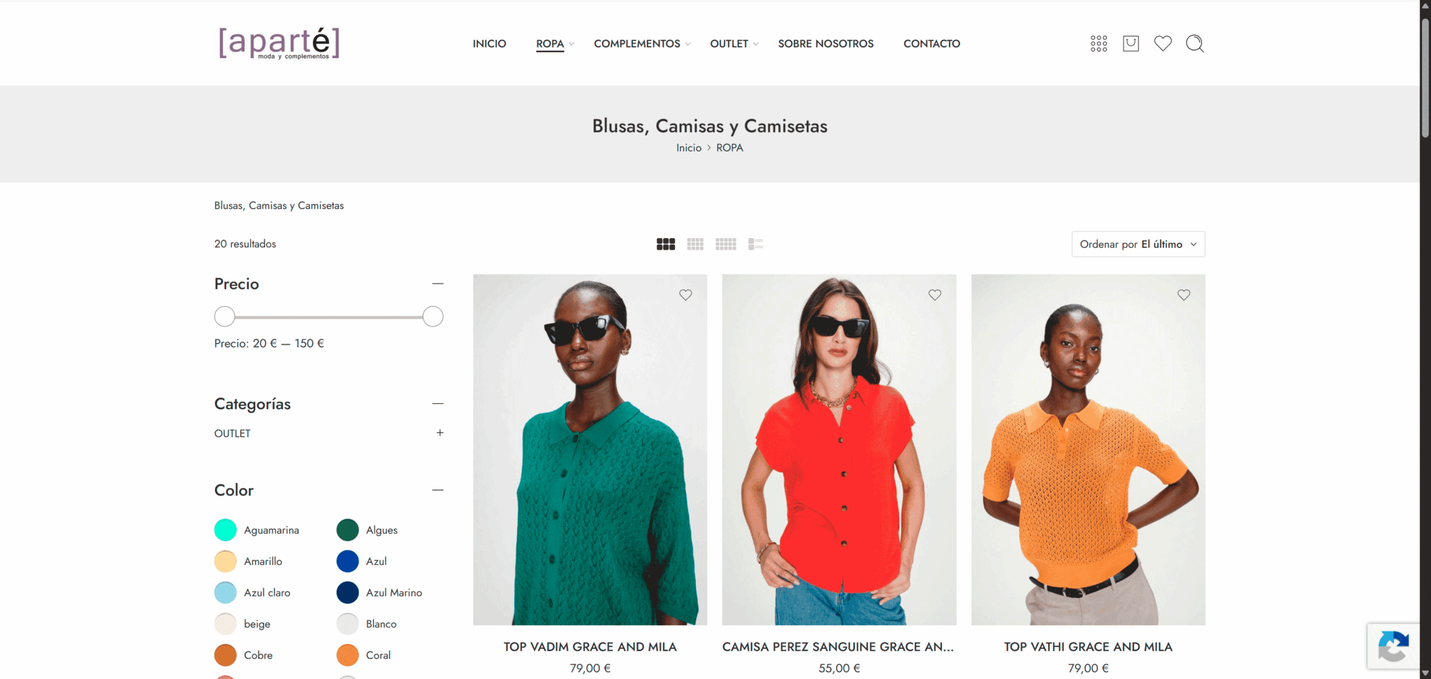 Diseño WooCommerce Bilbao - Ficha de producto Aparté