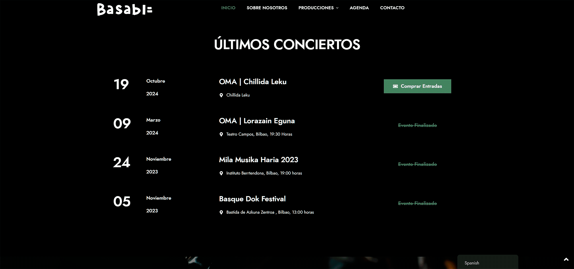 Web responsive multilingüe de grupo musical optimizada para SEO internacional