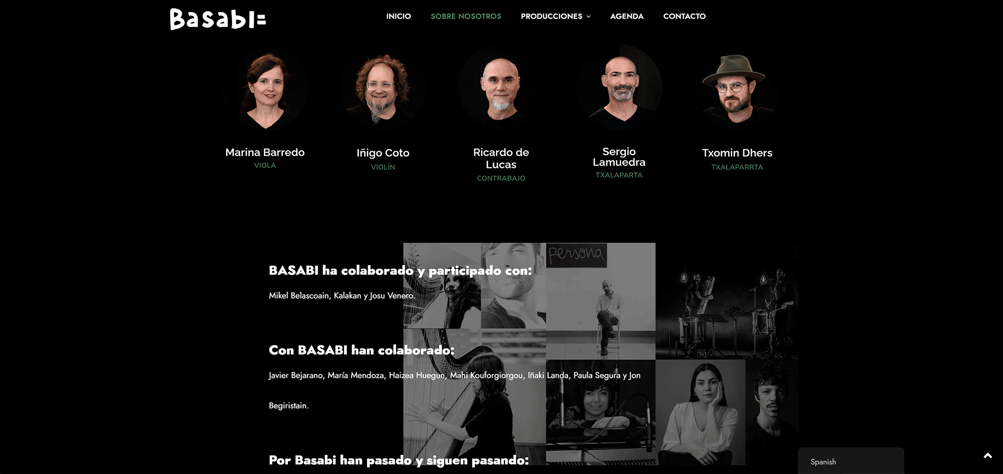 Integración de Spotify y YouTube en la web de Basabi para reproducción de música